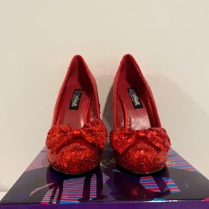 Red Sparkly “Dorothy” Heels